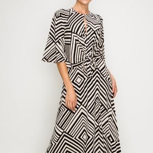 Last one! New size small vintage style black and white striped gown.Janette 3:16